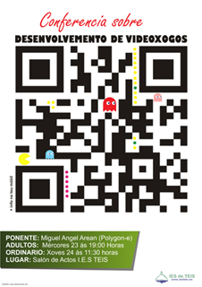 CartelConferencia desenvolvemento de videoxogos (IES de Teis)